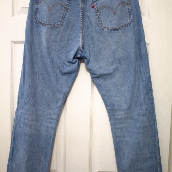Levis Original 501 Jeans Distressed High Rise - Picture 3 of 7